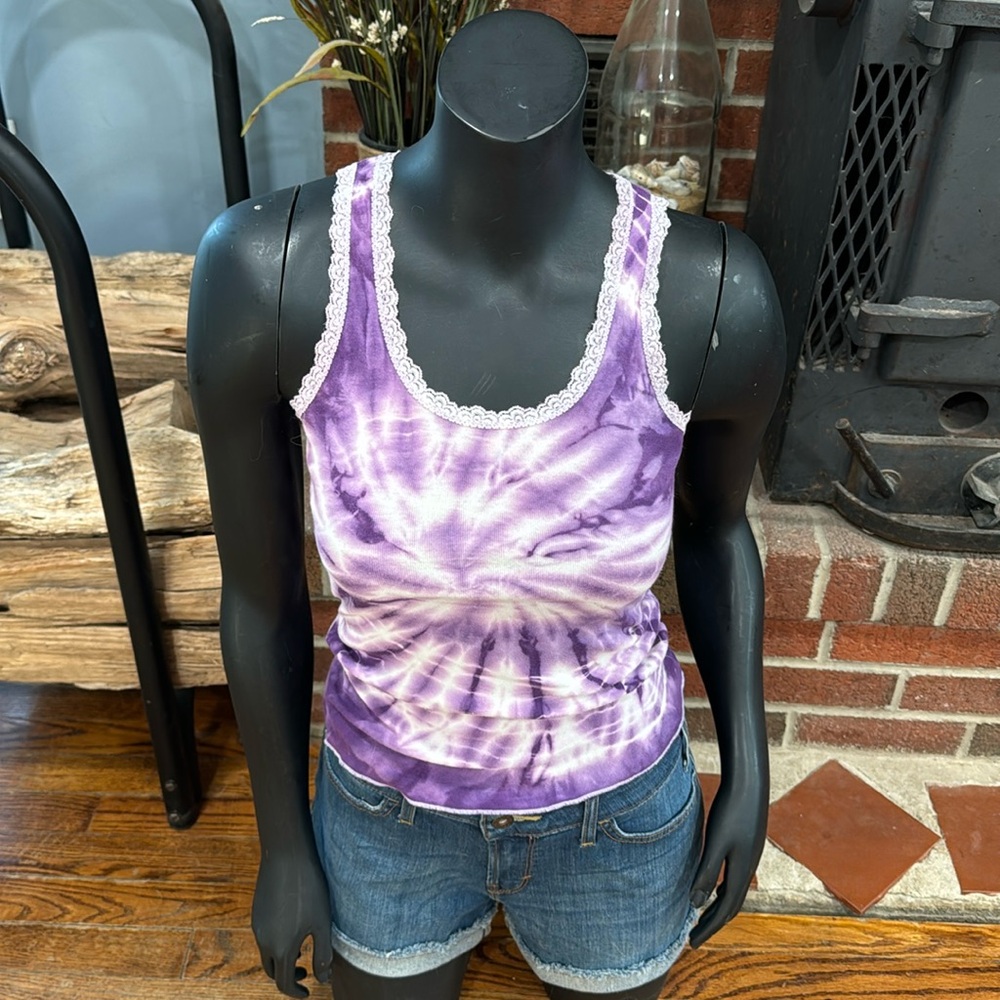 Lucky Brand Purple Tie Dye Tank - Medium